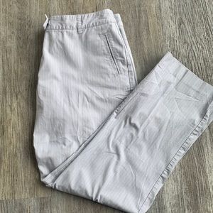 Lady Hagen grey and white pinstripe golf pants